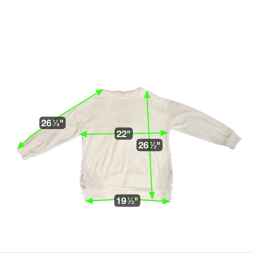 Tres Bien White Waffle Knit Hooded Sweater - Size Small - Picture 2 of 10